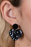Just a Little Crush - Black Earrings Paparazzi