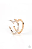 AMORE to Love - Gold Heart Earrings Paparazzi