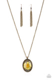 Prairie Passion - Yellow Floral Necklace Paparazzi (#117)