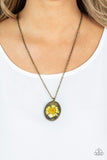 Prairie Passion - Yellow Floral Necklace Paparazzi (#117)