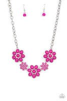 Flamboyantly Flowering - Pink Necklace Paparazzi