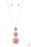 Talisman Trendsetter - Orange Necklace Paparazzi