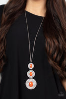 Talisman Trendsetter - Orange Necklace Paparazzi