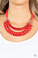 All Across the GLOBETROTTER - Red Necklace Paparazzi