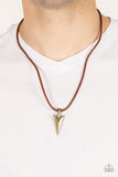 Pharaohs Arrow - Brass Necklace Paparazzi