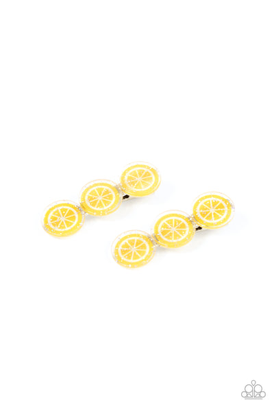 Charismatically Citrus - Yellow Hair Clip Paparazzi