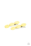 Charismatically Citrus - Yellow Hair Clip Paparazzi