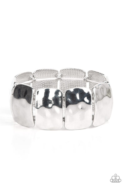 Molten Maverick - Silver Bracelet Paparazzi