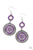 Meadow Mantra - Purple Earrings Paparazzi