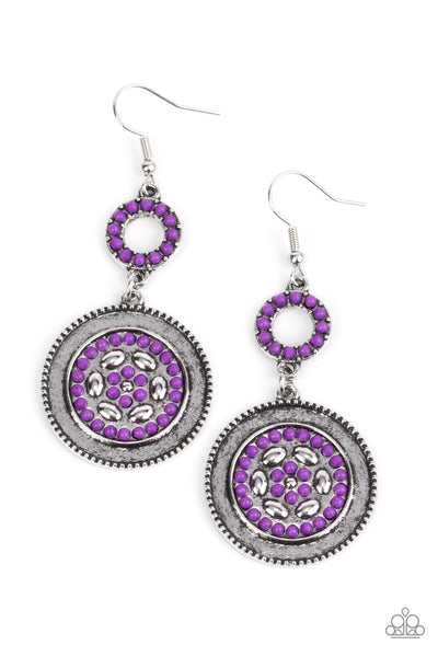 Meadow Mantra - Purple Earrings Paparazzi