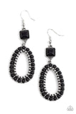 Napa Valley Luxe - Black Earring Paparazzi (#860)