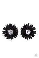 Sunshiny DAIS-y - Black Earrings Paparazzi