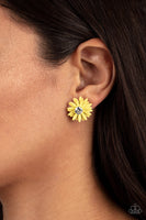 Sunshiny DAIS-y - Yellow Earrings Paparazzi