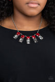 Celestial Royal - Red Necklace Paparazzi