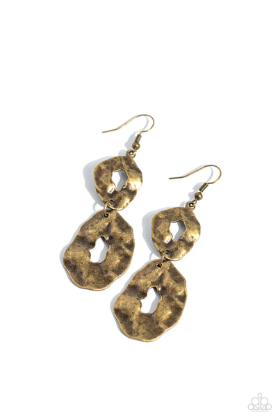 Gallery Gravitas - Brass Earrings Paparazzi