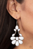 Colorfully Canopy - White Earrings Paparazzi