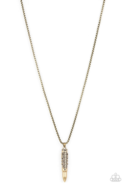 Mysterious Marksman - Brass Necklace Paparazzi