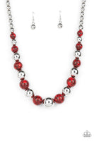 Stone Age Adventurer - Red Necklace Paparazzi