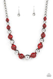 Stone Age Adventurer - Red Necklace Paparazzi