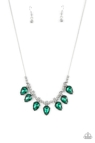 Crown Jewel Couture - Green Necklace Paparazzi