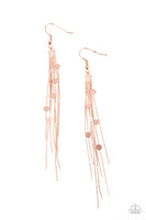 Cosmic Cascade - Copper Earrings Paparazzi