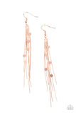 Cosmic Cascade - Copper Earrings Paparazzi