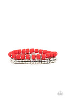 Catalina Marina - Red Bracelet Paparazzi