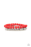 Catalina Marina - Red Bracelet Paparazzi