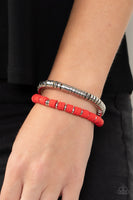 Catalina Marina - Red Bracelet Paparazzi