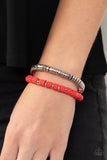 Catalina Marina - Red Bracelet Paparazzi