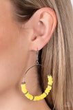 Loudly Layered - Yellow Earrings Paparazzi