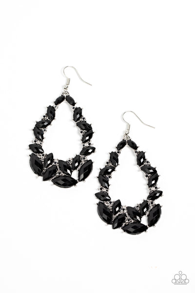 Tenacious Treasure - Black Earrings Paparazzi