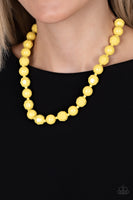 Popping Promenade - Yellow Necklace Paparazzi