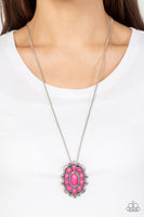 Mojave Medallion - Pink Necklace Paparazzi