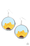 Sun-Kissed Sunflowers - Blue Earrings Paparazzi