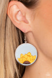 Sun-Kissed Sunflowers - Blue Earrings Paparazzi