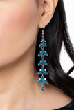 Fanciful Foliage - Blue Earrings Paparazzi