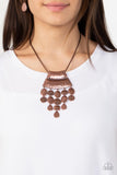 Totem Trek - Copper Necklace Paparazzi