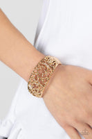 Courtyard Couture - Gold Bracelet Paparazzi (#330)