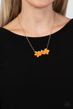 Petunia Picnic - Orange Necklace Paparazzi