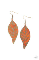 Leafy Luxury - Orange Earrings Paparazzi