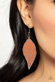 Leafy Luxury - Orange Earrings Paparazzi