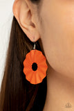 Fan the Breeze - Orange Earrings Paparazzi