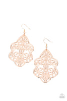 Festive Foliage - Rose Gold Earring Paparazzi (#857)