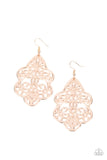 Festive Foliage - Rose Gold Earring Paparazzi (#857)