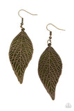 Leafy Luxury - Green Earrings Paparazzi