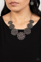 Basketful of Blossoms - Silver Necklace Paparazzi