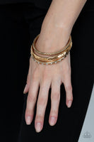 Confidently Curvaceous - Gold Bracelets Paparazzi