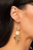 Star Bizarre - Gold Earrings Paparazzi