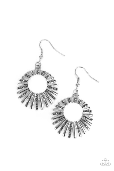 Rebel Resplendence - Silver Earrings Paparazzi